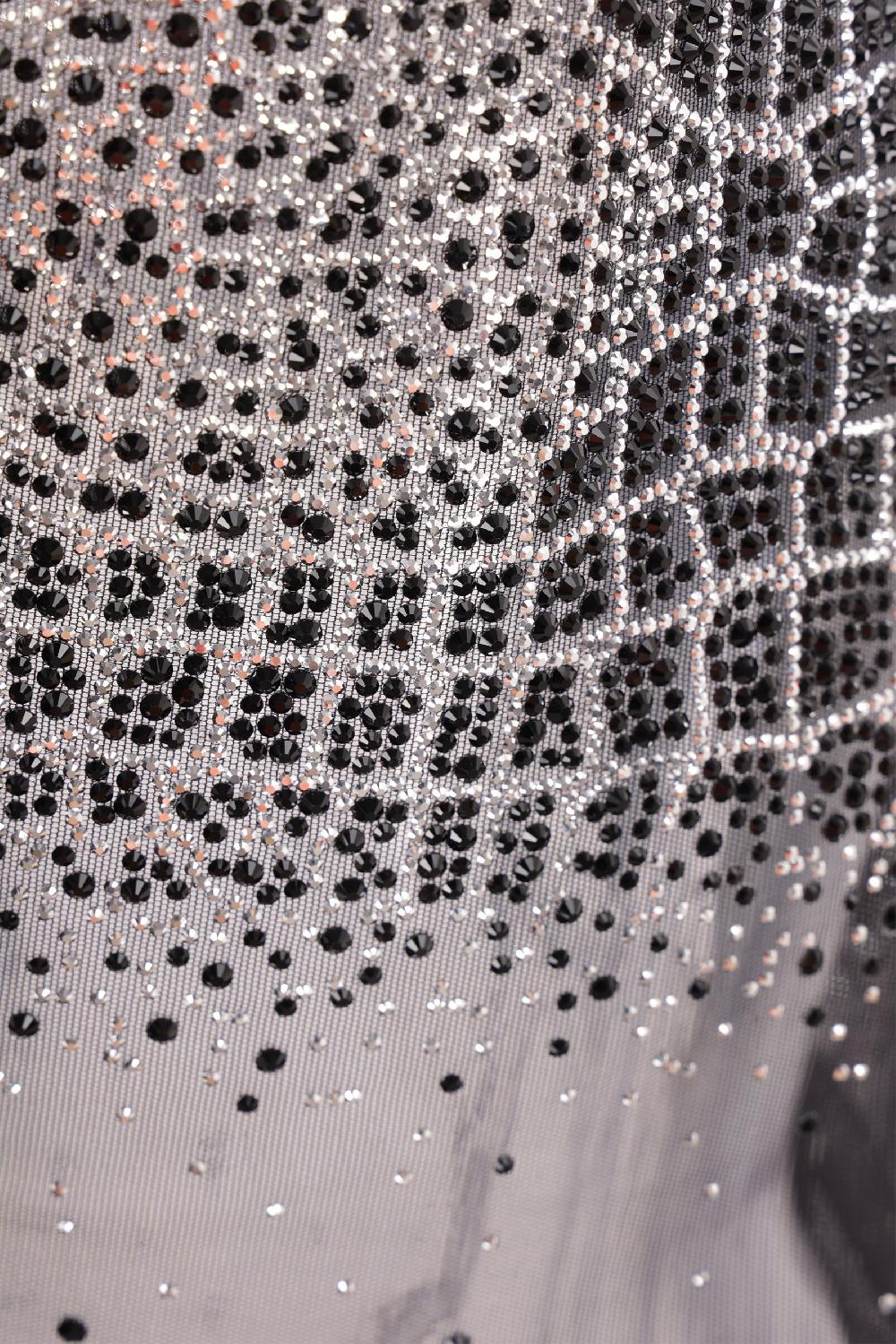 ERMANNO SCERVINO Top A Maniche Lunghe In Tulle Con Strass