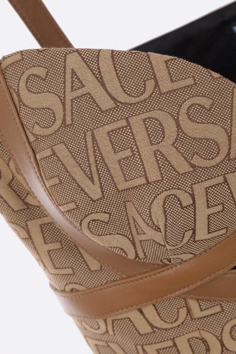 VERSACE Top Bralette In Canvas Jacquard Versace Allover