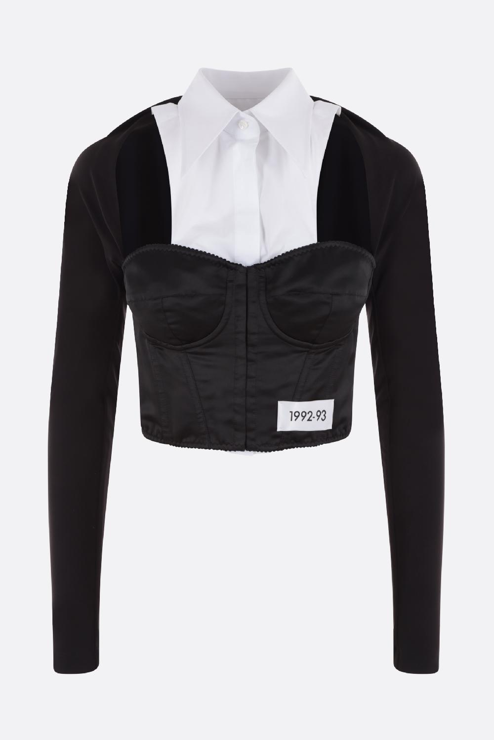 DOLCE & GABBANA Top Bustier In Jersey Raso E Popeline