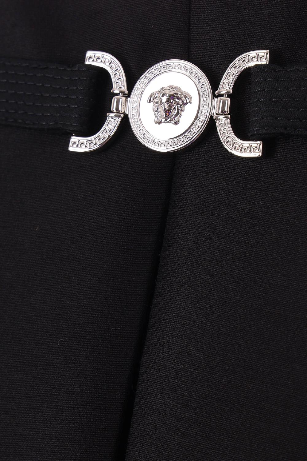 VERSACE Top Bustier In Lana E Seta Con Fibbia Medusa