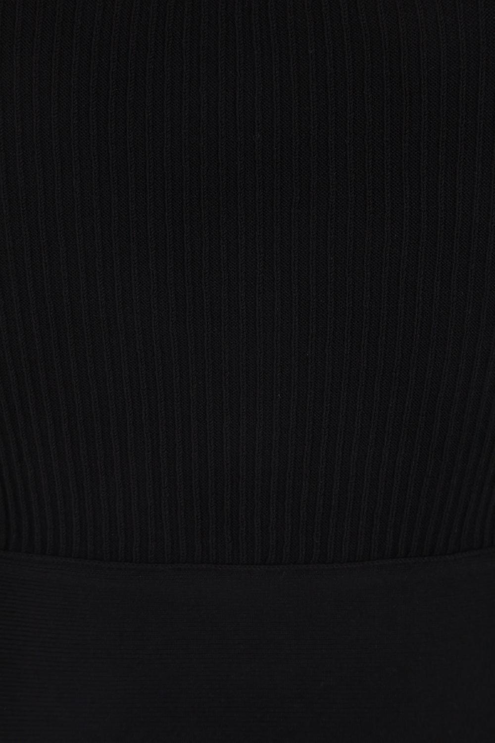 ANDREADAMO Top Cropped In Maglia A Costine Con Dettagli Sdruciti