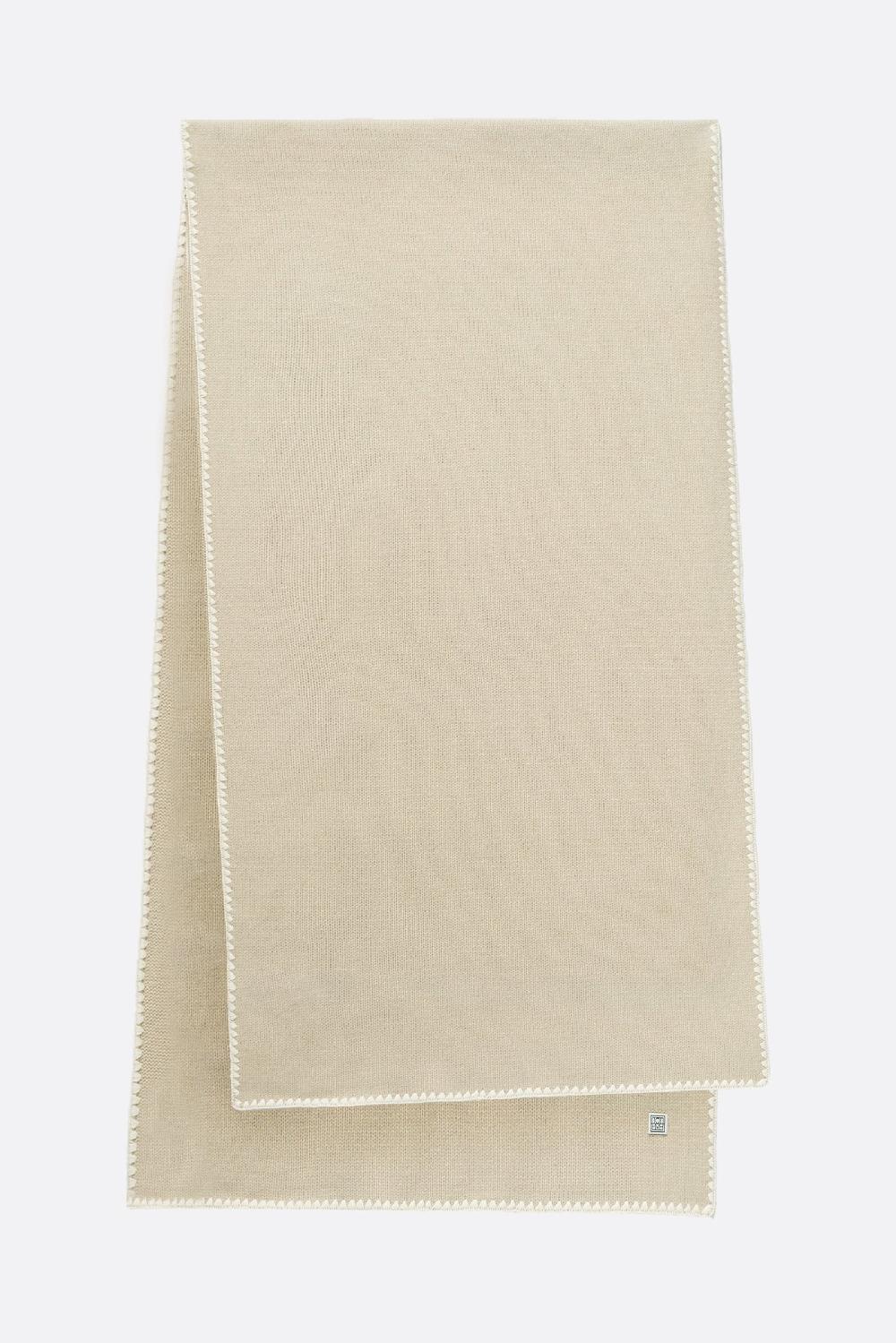 TOTEME Sciarpa In Lana E Cashmere Con Ricamo