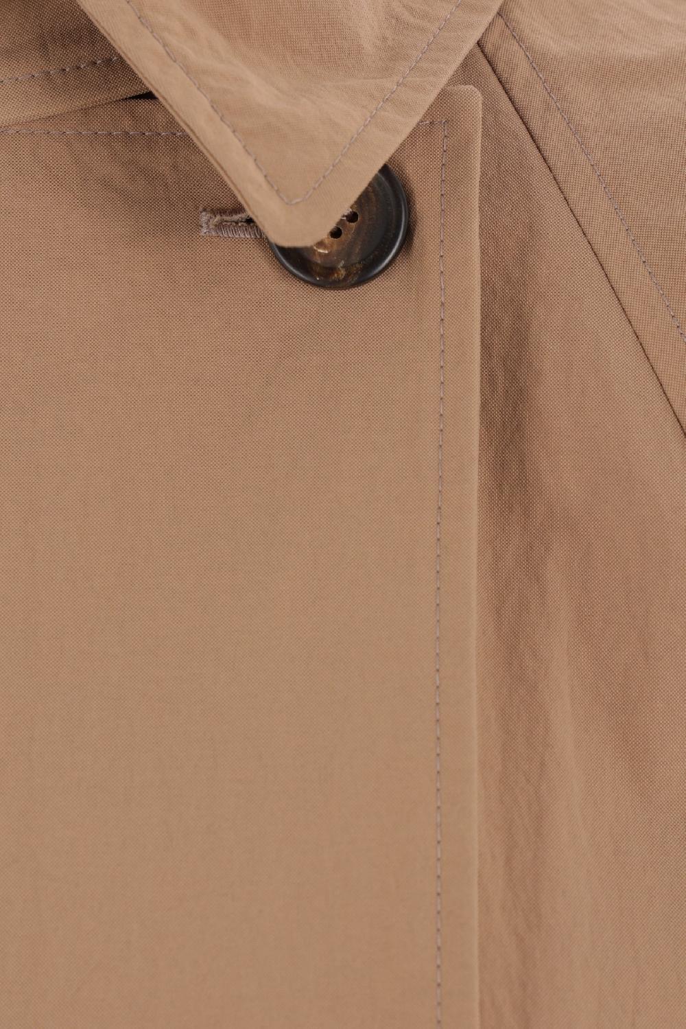 BRUNELLO CUCINELLI Trench In Canvas Techno Con Shiny Cuff Details