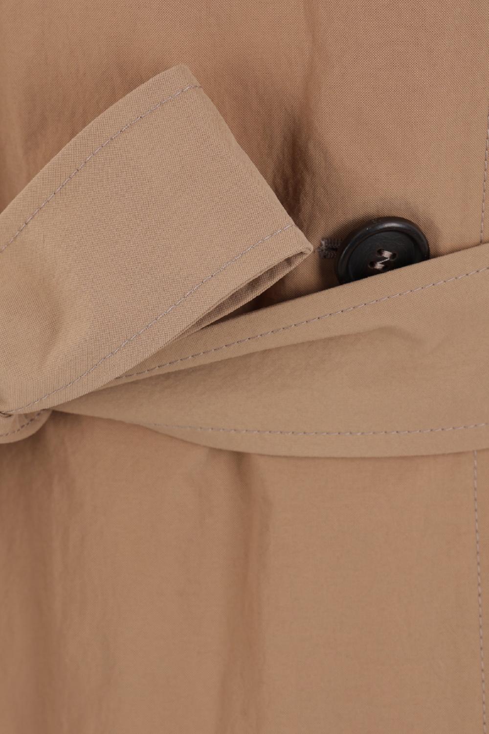 BRUNELLO CUCINELLI Trench In Canvas Techno Con Shiny Cuff Details