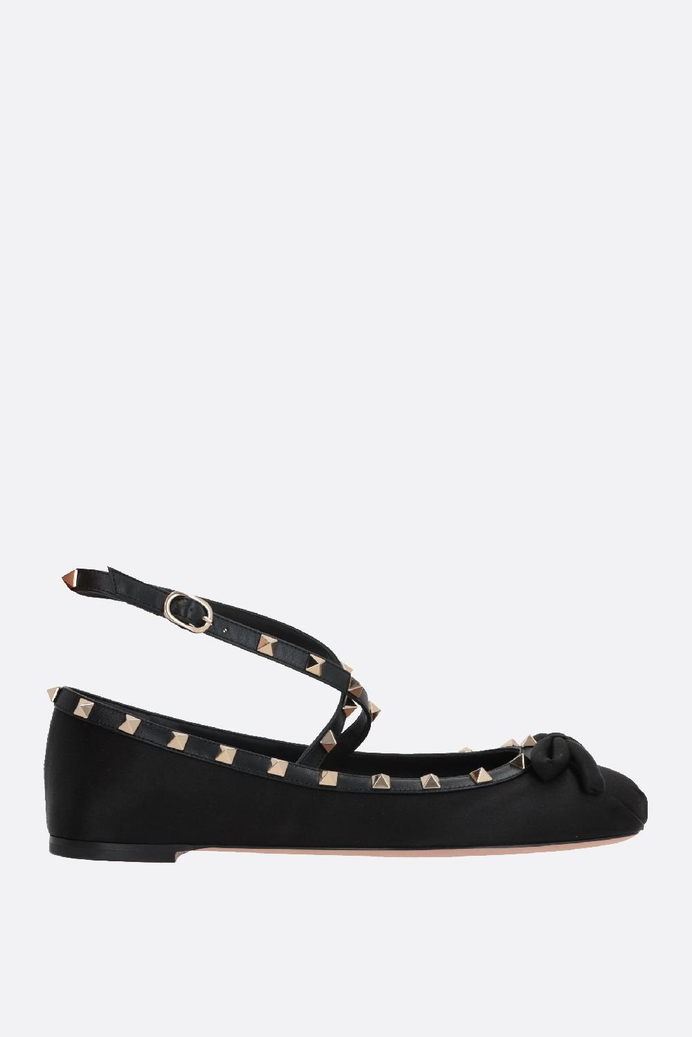 VALENTINO GARAVANI ballerina Rockstud in raso