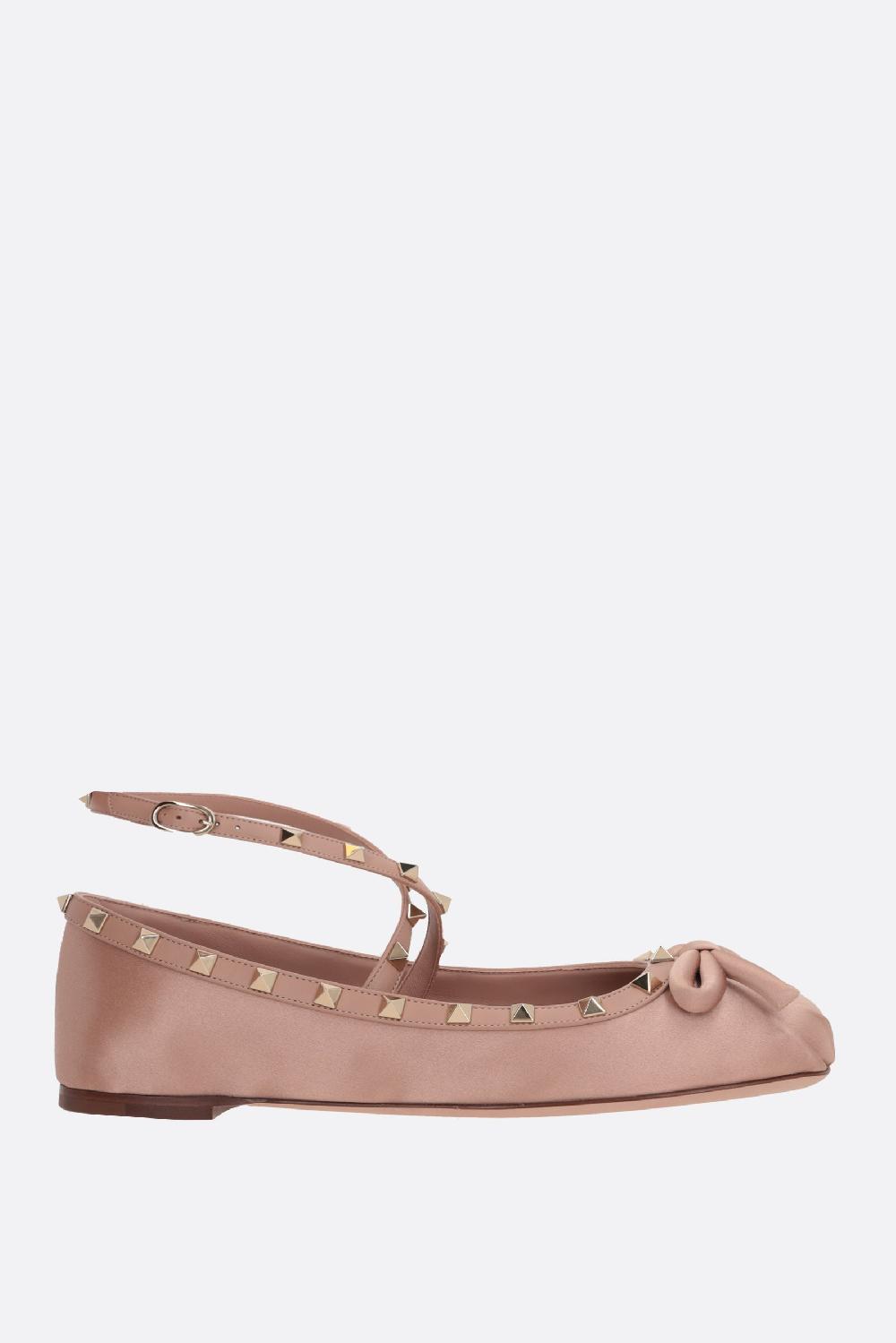 VALENTINO GARAVANI ballerina Rockstud in raso