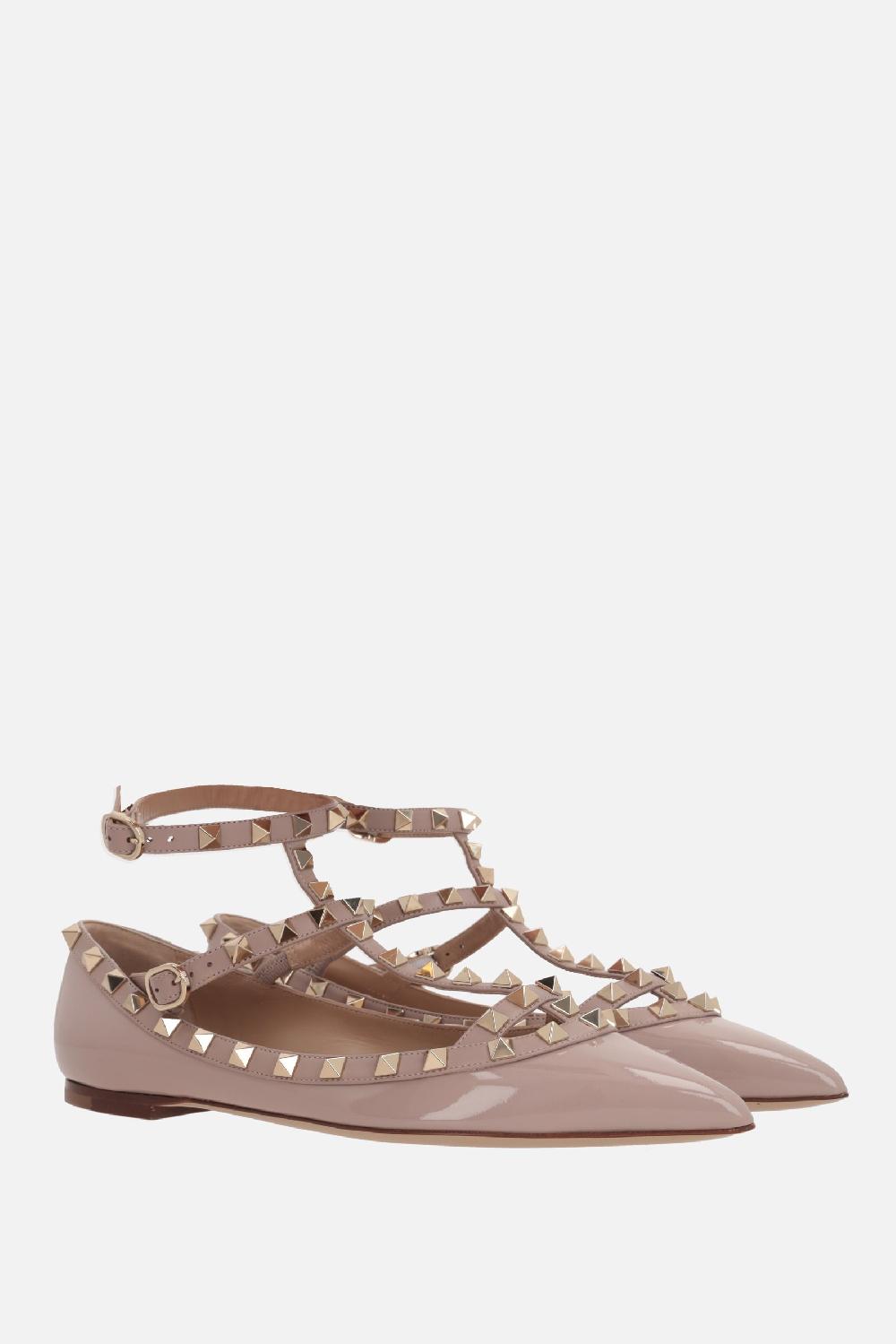 VALENTINO GARAVANI Ballerina Rockstud In Vernice
