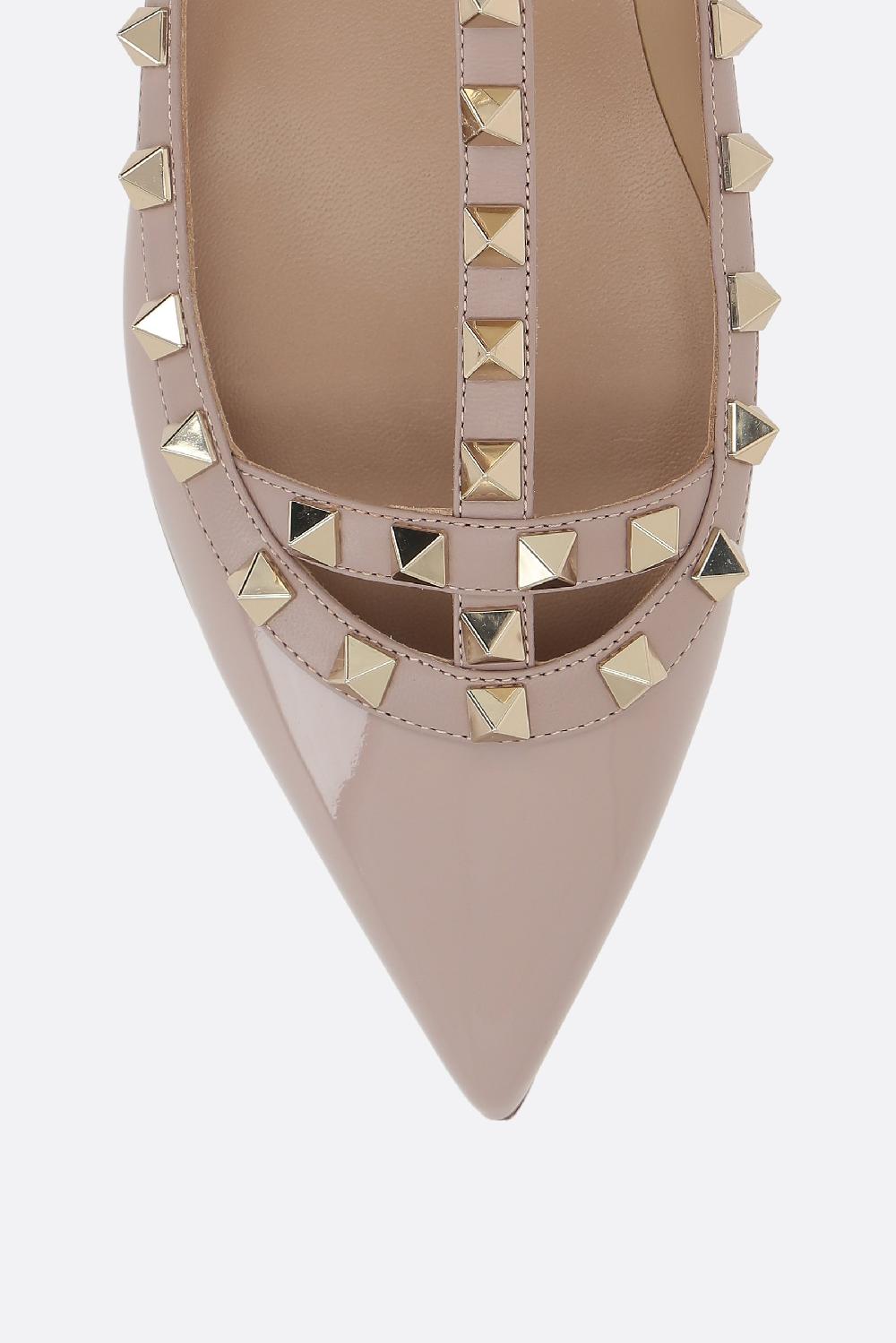 VALENTINO GARAVANI Ballerina Rockstud In Vernice