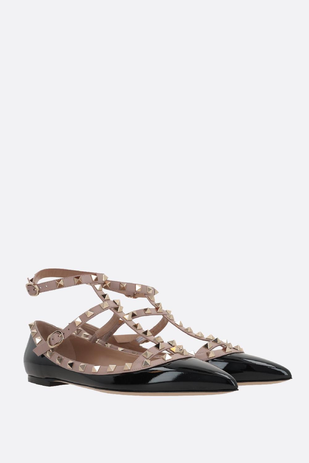 VALENTINO GARAVANI Ballerina Rockstud In Vernice