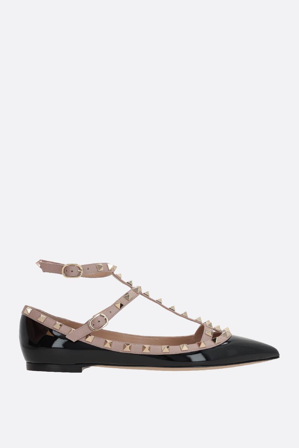 VALENTINO GARAVANI ballerina Rockstud in vernice