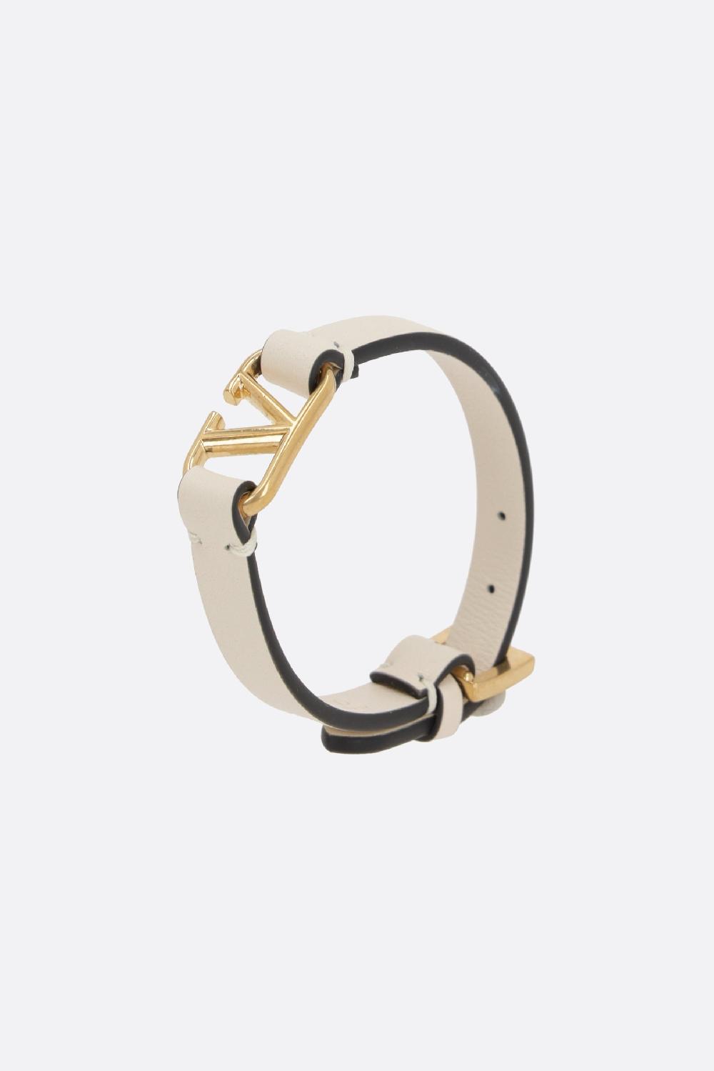 VALENTINO GARAVANI bracciale VLogo in pelle liscia