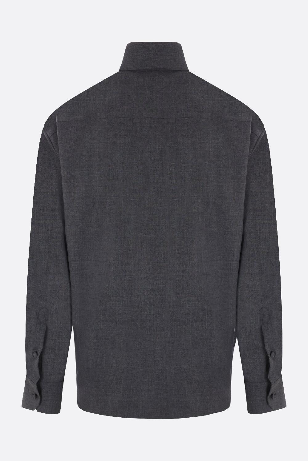 VALENTINO GARAVANI Camicia In Lana Con V Detail