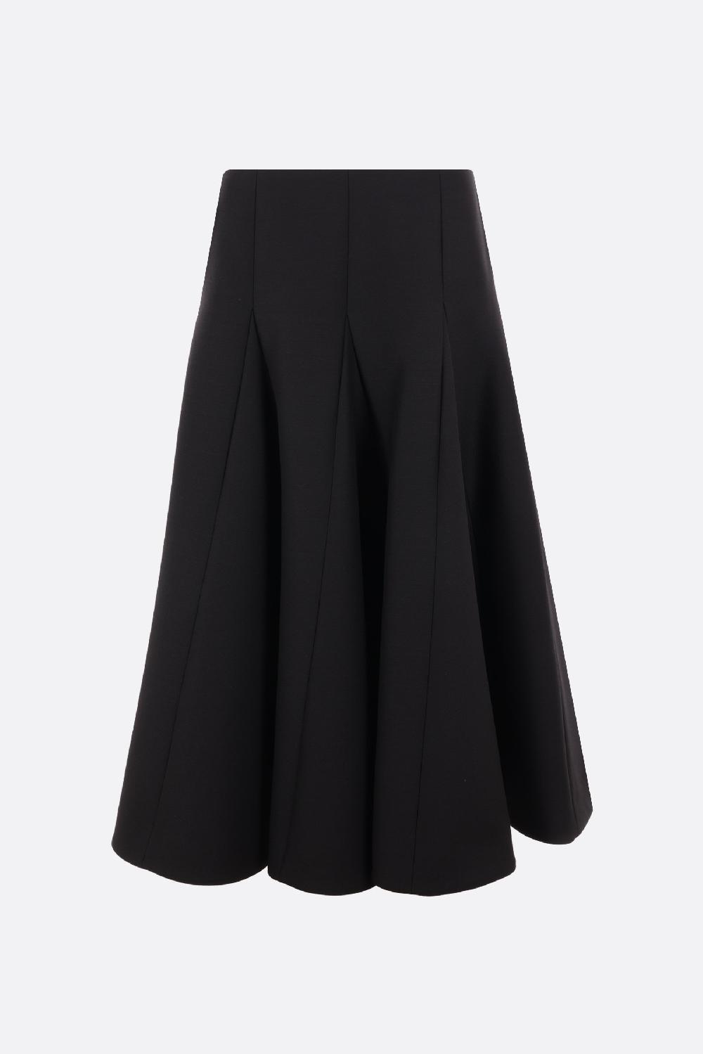 VALENTINO GARAVANI gonna a ruota in Crepe Couture