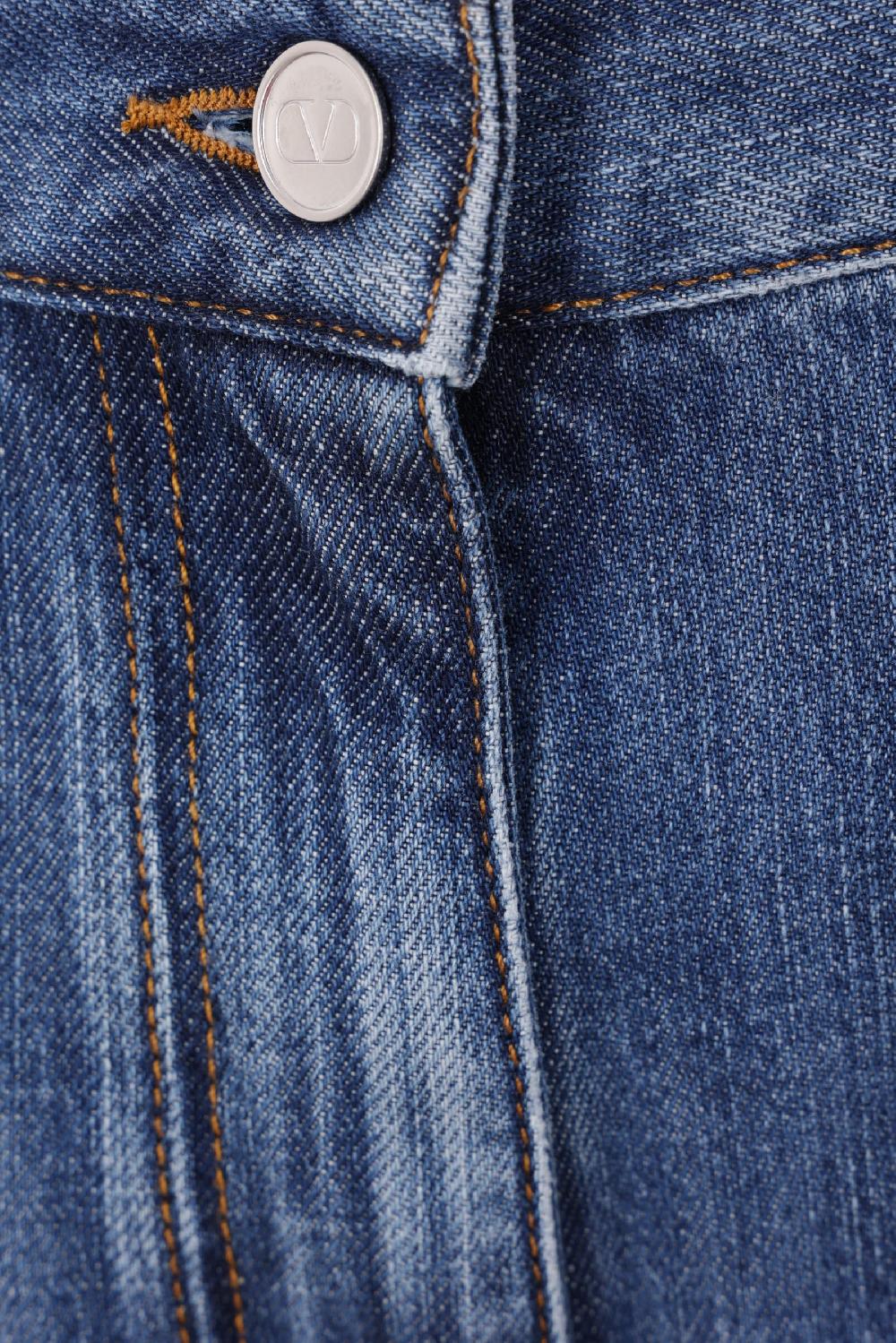 VALENTINO GARAVANI Jeans A Gamba Ampia In Denim