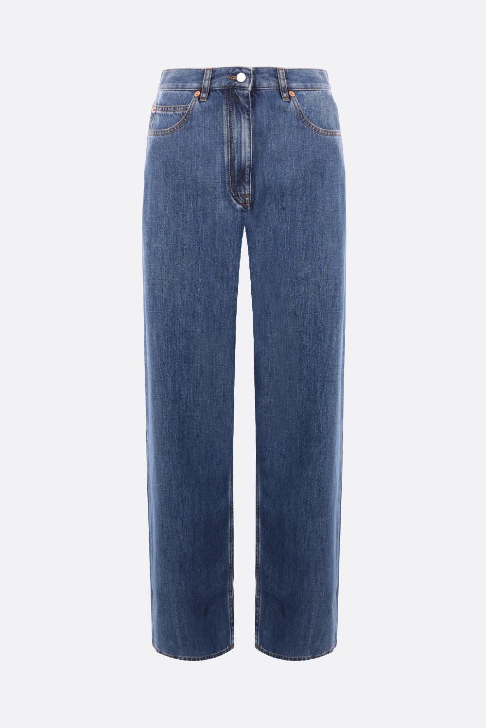 VALENTINO GARAVANI jeans a gamba ampia in denim