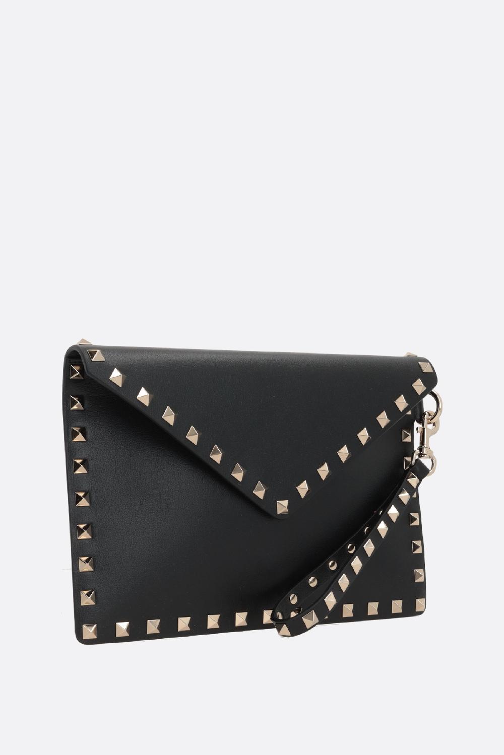 VALENTINO GARAVANI Pouch Rockstud In Pelle Liscia