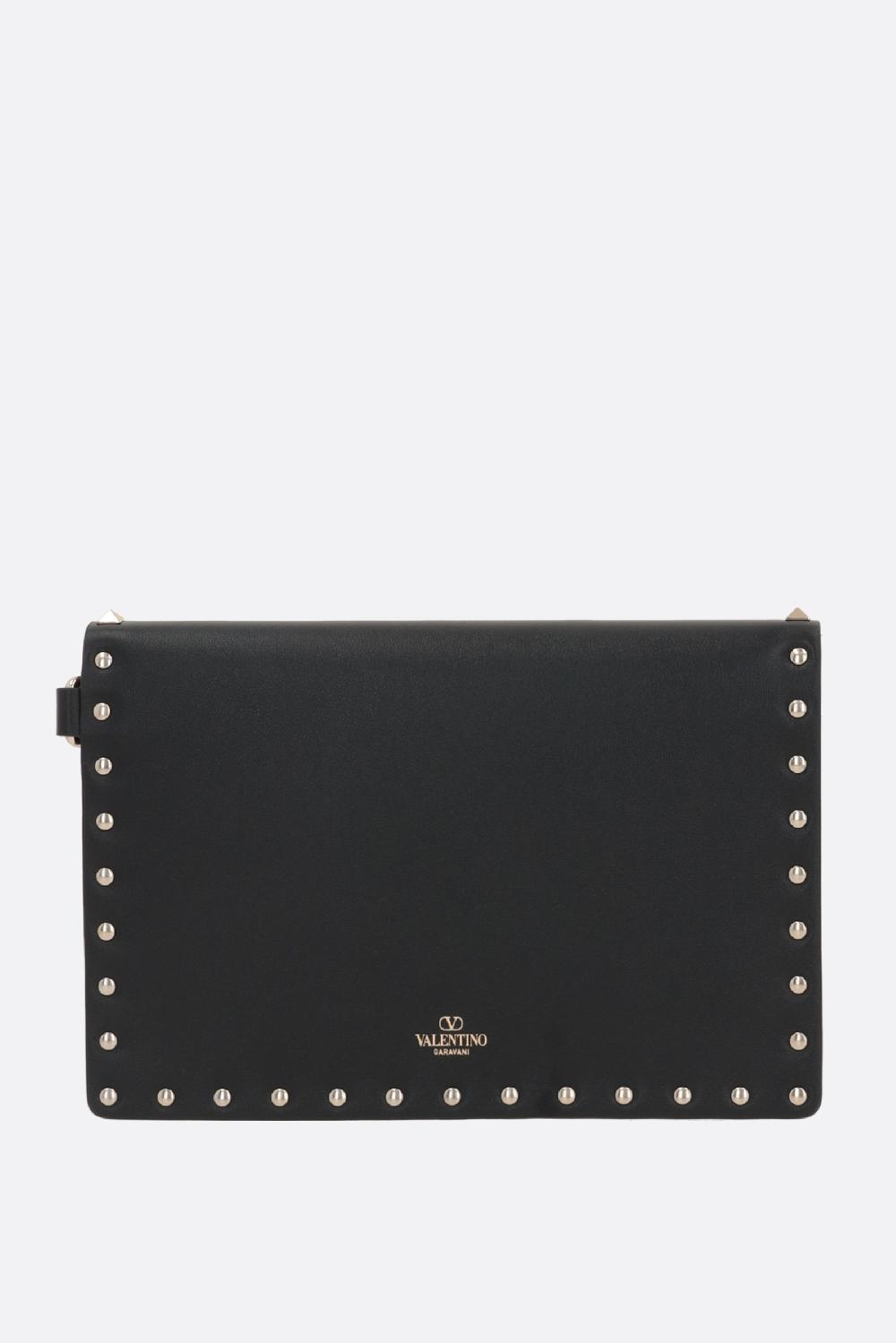 VALENTINO GARAVANI Pouch Rockstud In Pelle Liscia