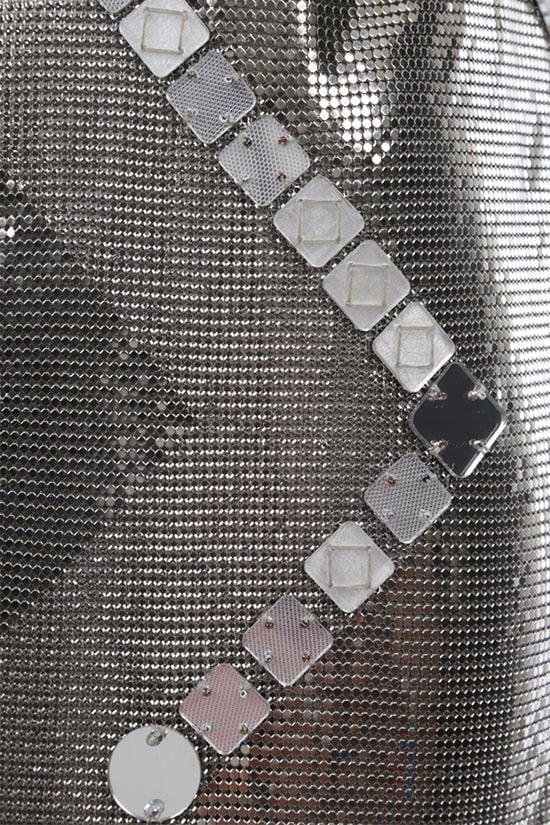 VERSACE Abito Corto In Maglia Metallica Oroton