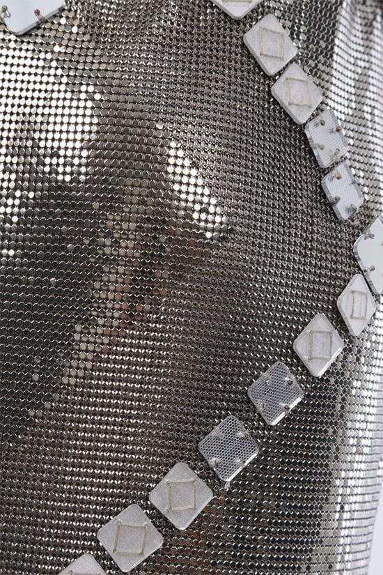 VERSACE Abito Corto In Maglia Metallica Oroton