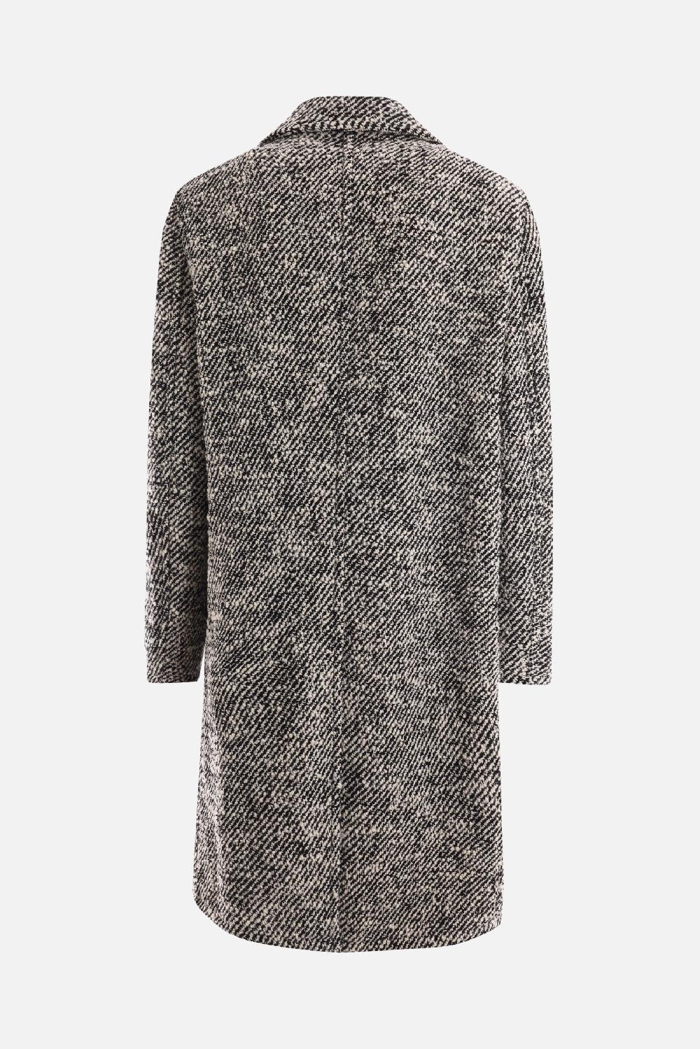 VERSACE Cappotto Monopetto In Misto Lana Bouclé