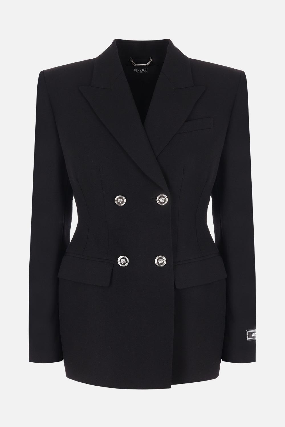 VERSACE giacca doppiopetto in grain de poudre