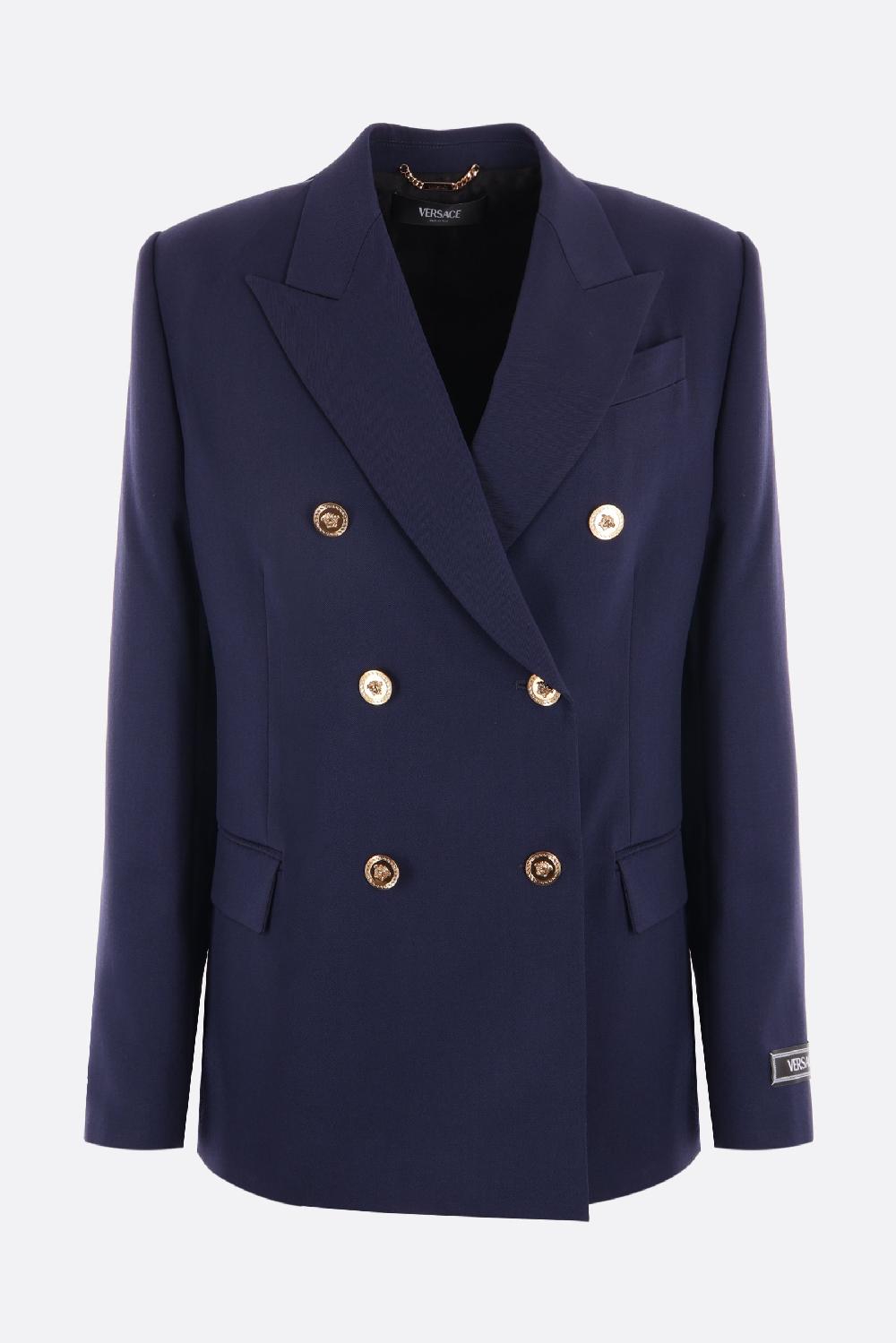 VERSACE giacca doppiopetto in twill