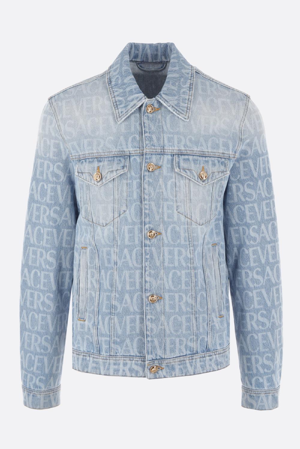 VERSACE giubbotto in denim Versace Allover