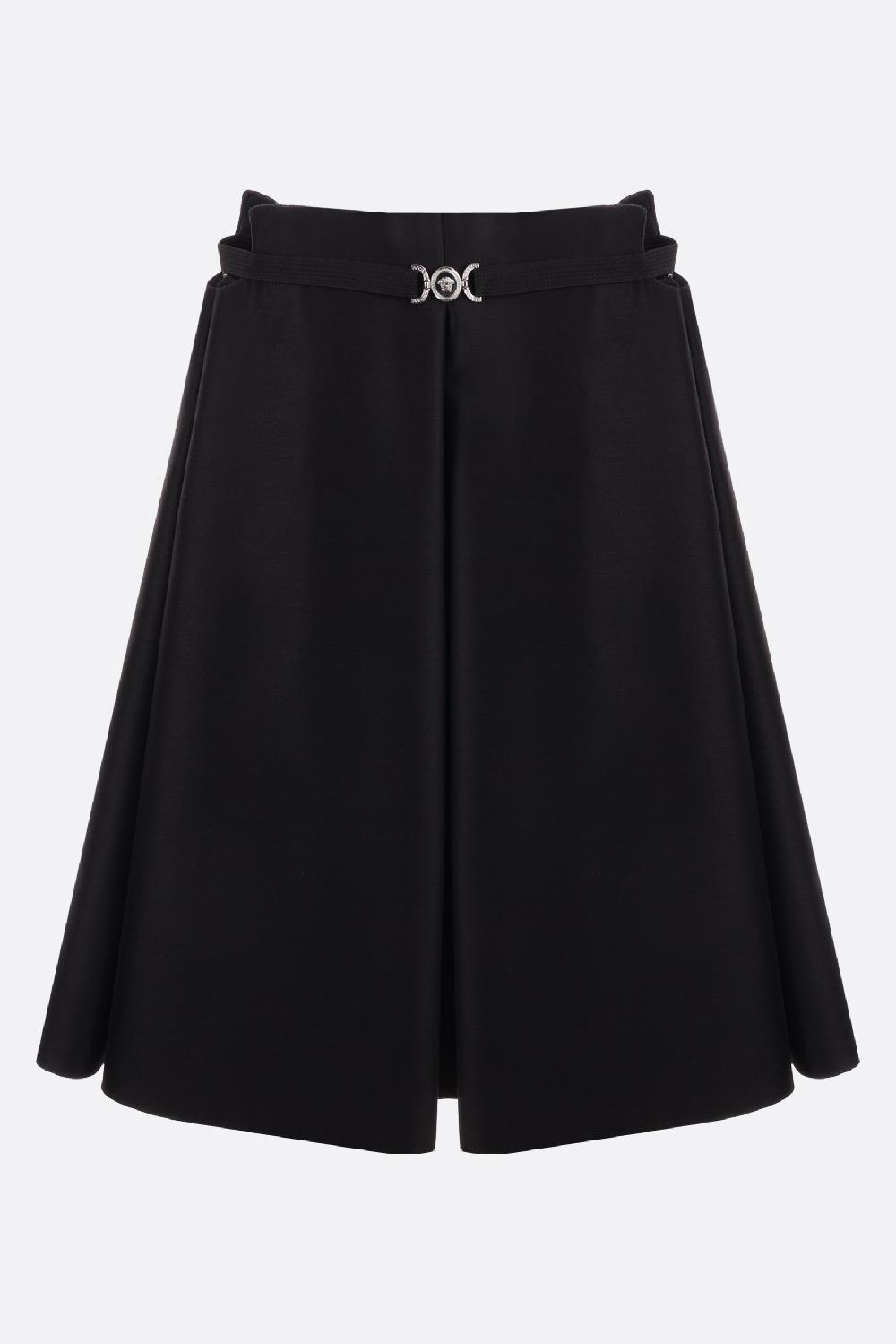 VERSACE miniabito bustier in lana e seta