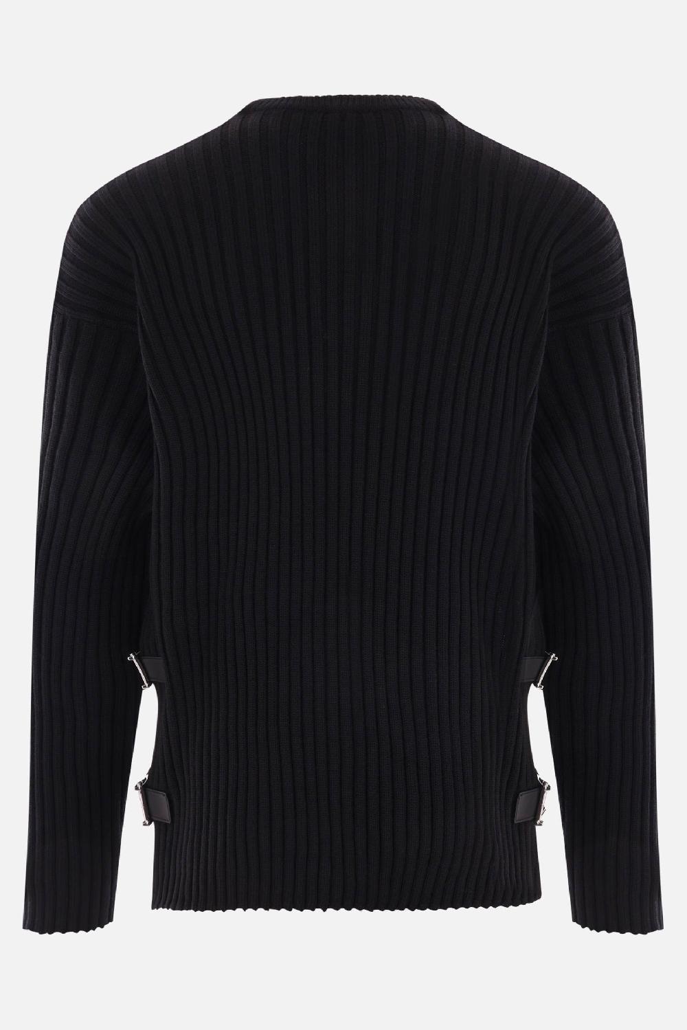 VERSACE Pullover In Lana Con Cinturini