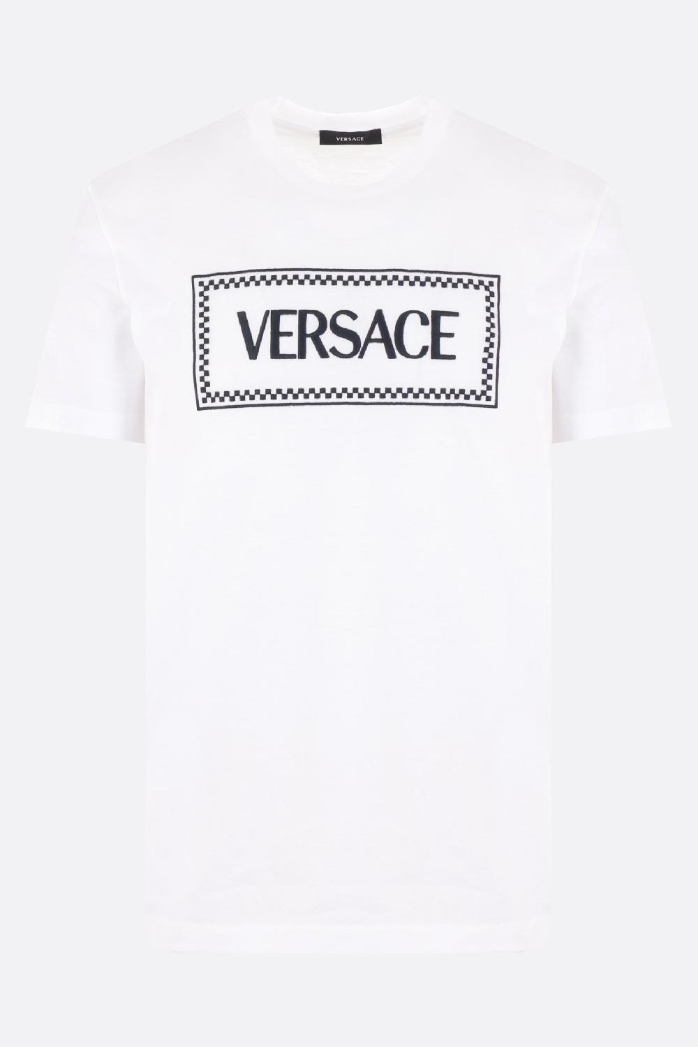 VERSACE t-shirt in cotone ricamo logo