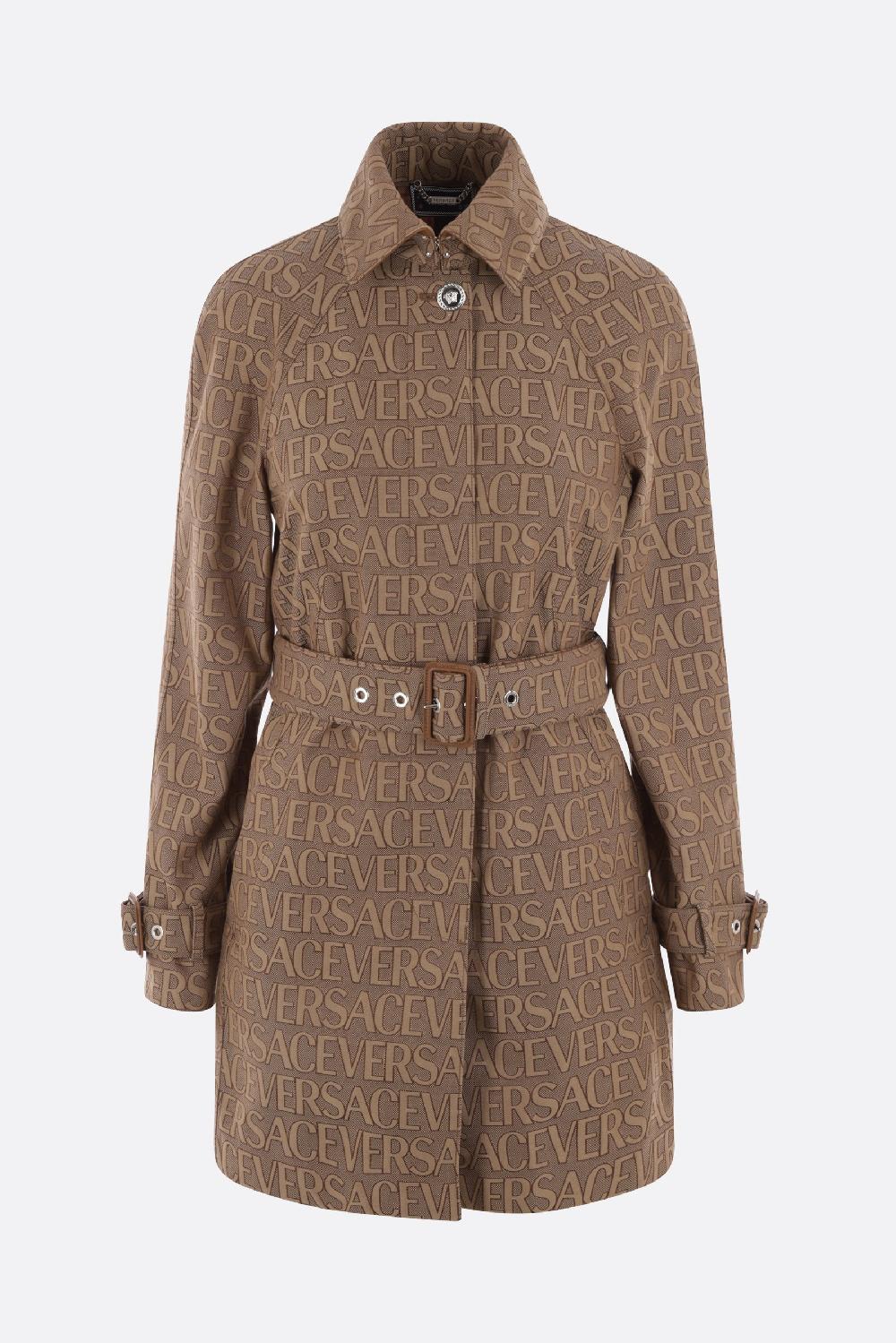 VERSACE trench in canvas jacquard Versace Allover