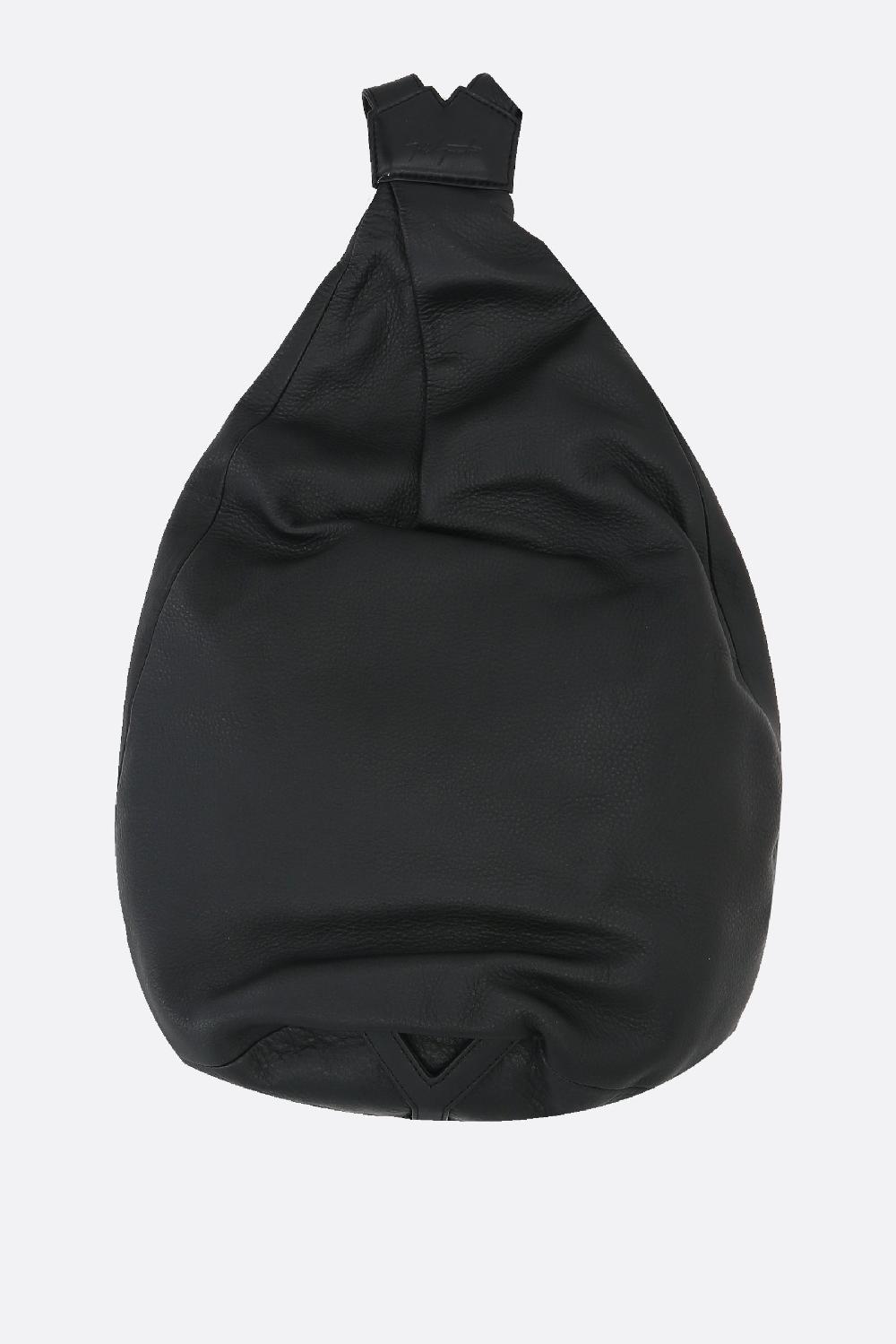 DISCORD YOHJI YAMAMOTO zaino Tuck in pelle martellata