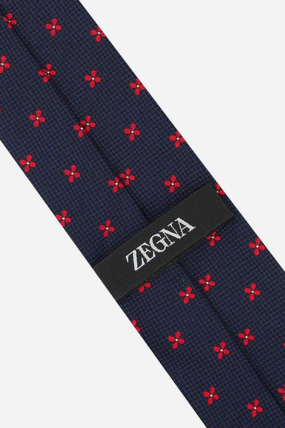 ZEGNA Cravatta In Jacquard Di Seta