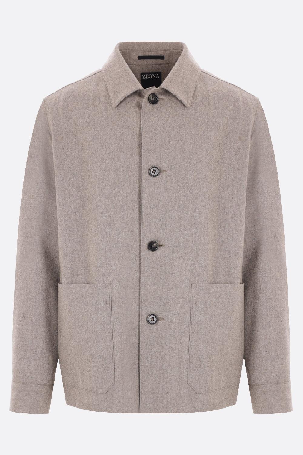 ZEGNA giacca-camicia Alpe in lana