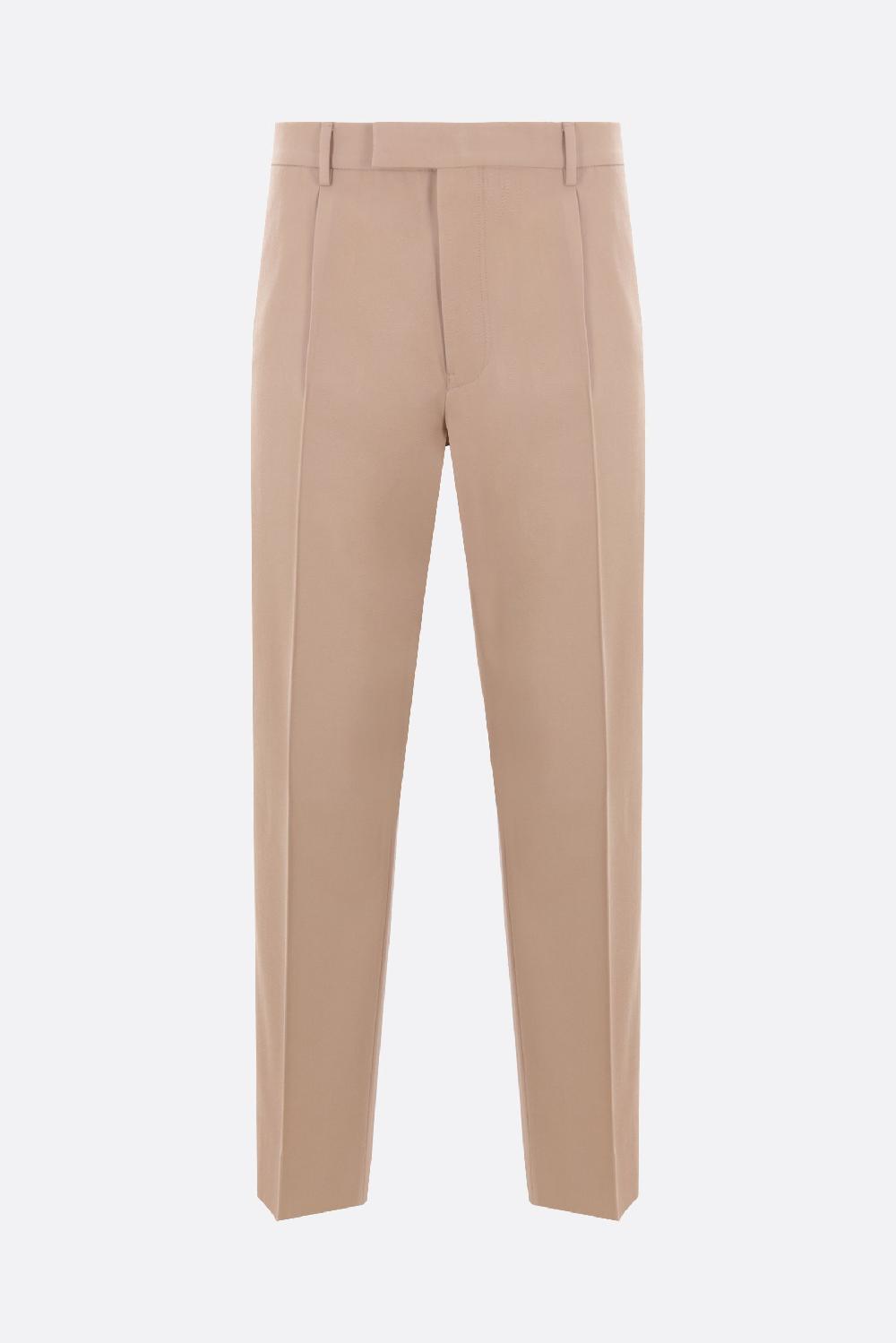 ZEGNA pantalone Pleated-fit in gabardine