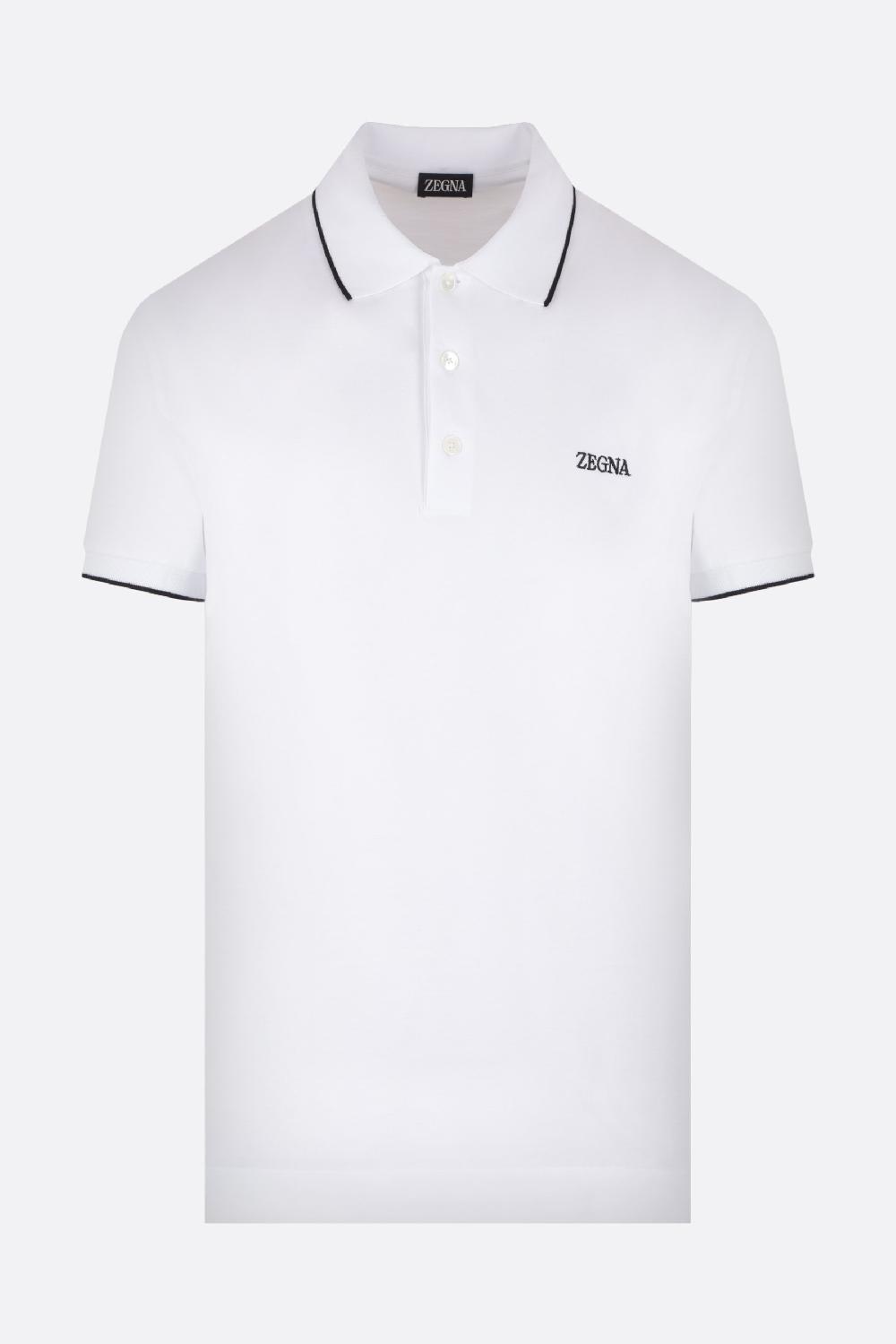 ZEGNA polo in piquet ricamo logo