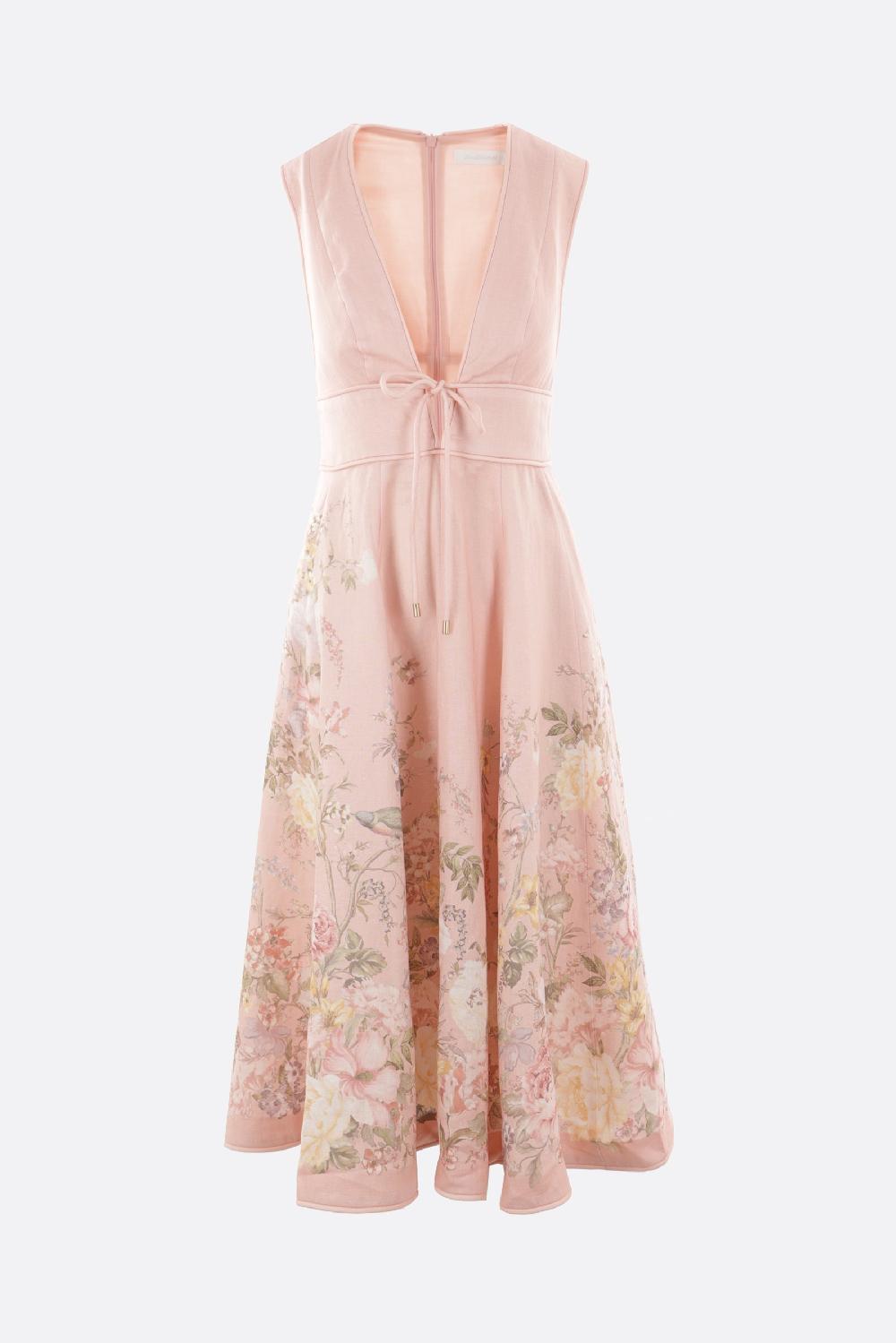 ZIMMERMANN abito smanicato Waverly in lino