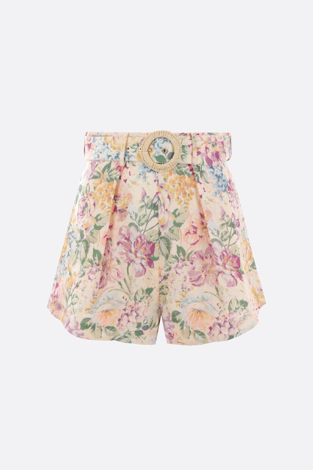 ZIMMERMANN pantalone corto Halliday in lino