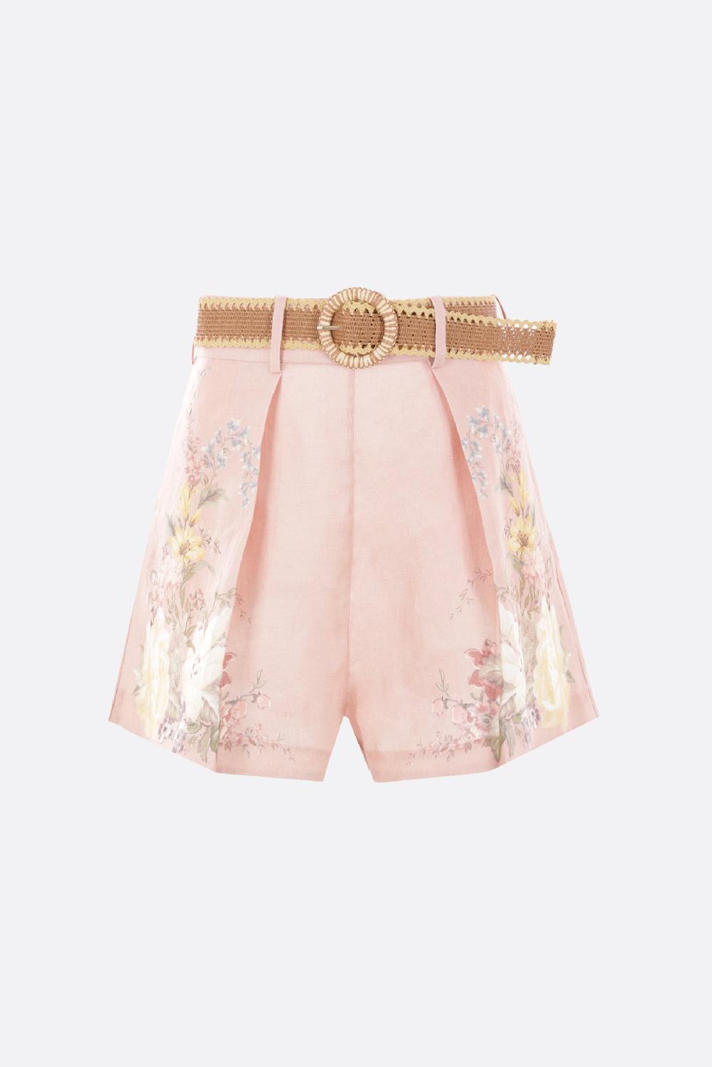 ZIMMERMANN pantalone corto Waverly in lino