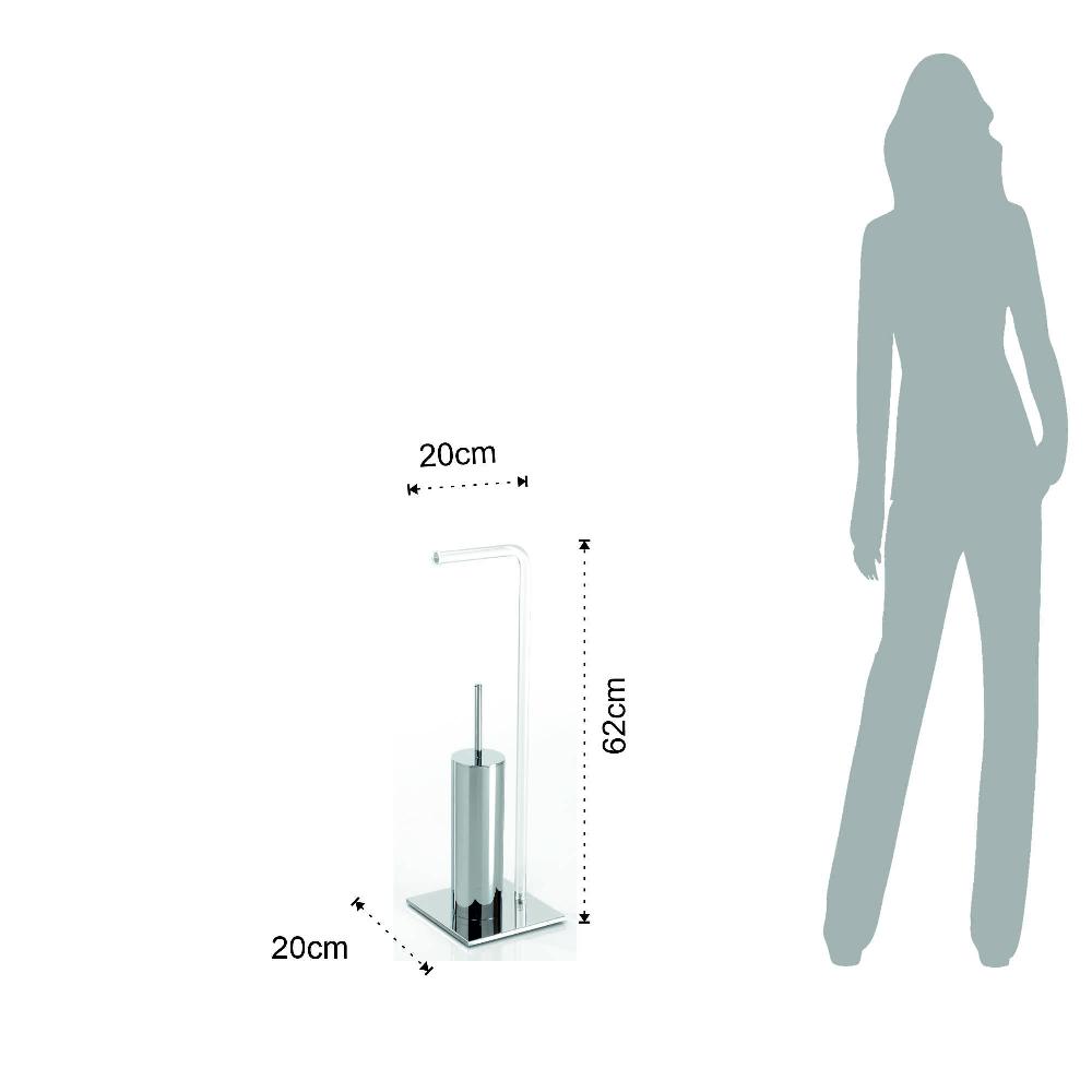 Tomasucci Colonna Porta Spazzolino E Porta Carta Igienica ADINA