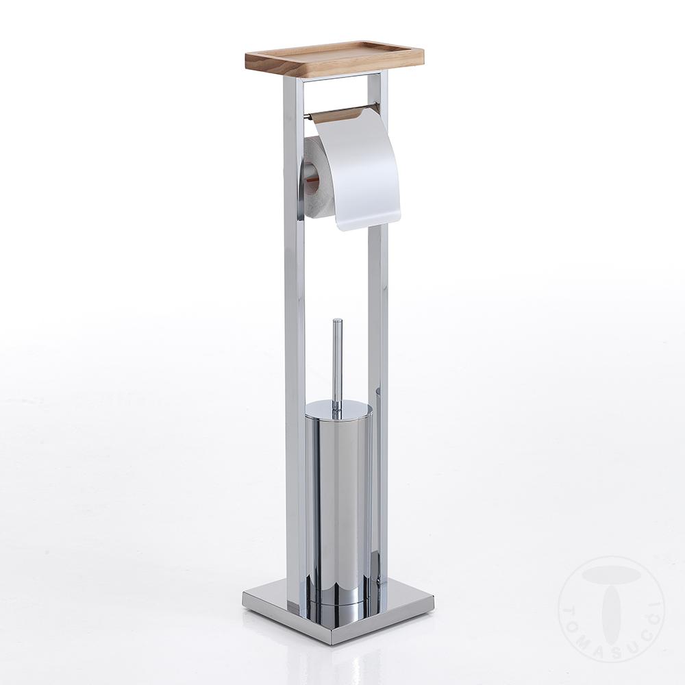 Tomasucci colonna porta spazzolino e porta carta igienica CLO'