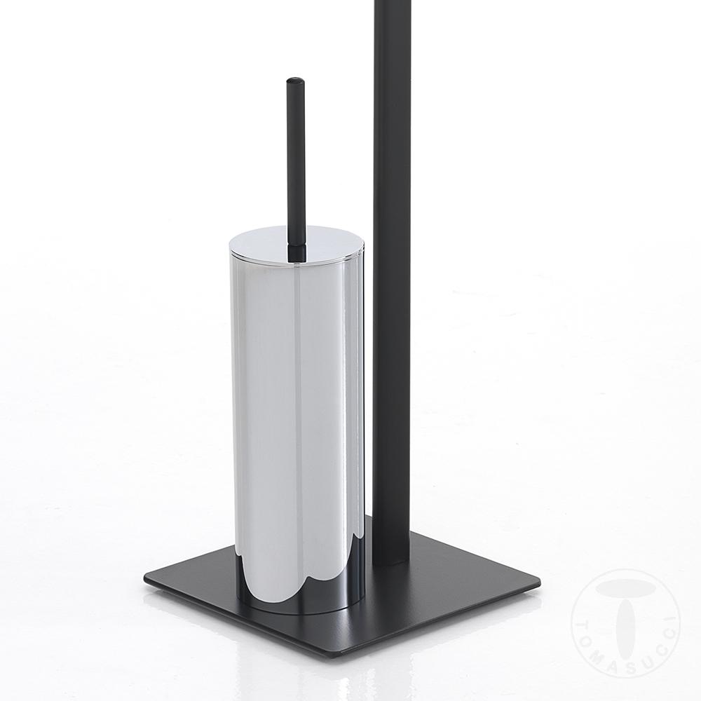 Tomasucci Colonna Porta Spazzolino E Porta Carta Igienica JANNY BLACK