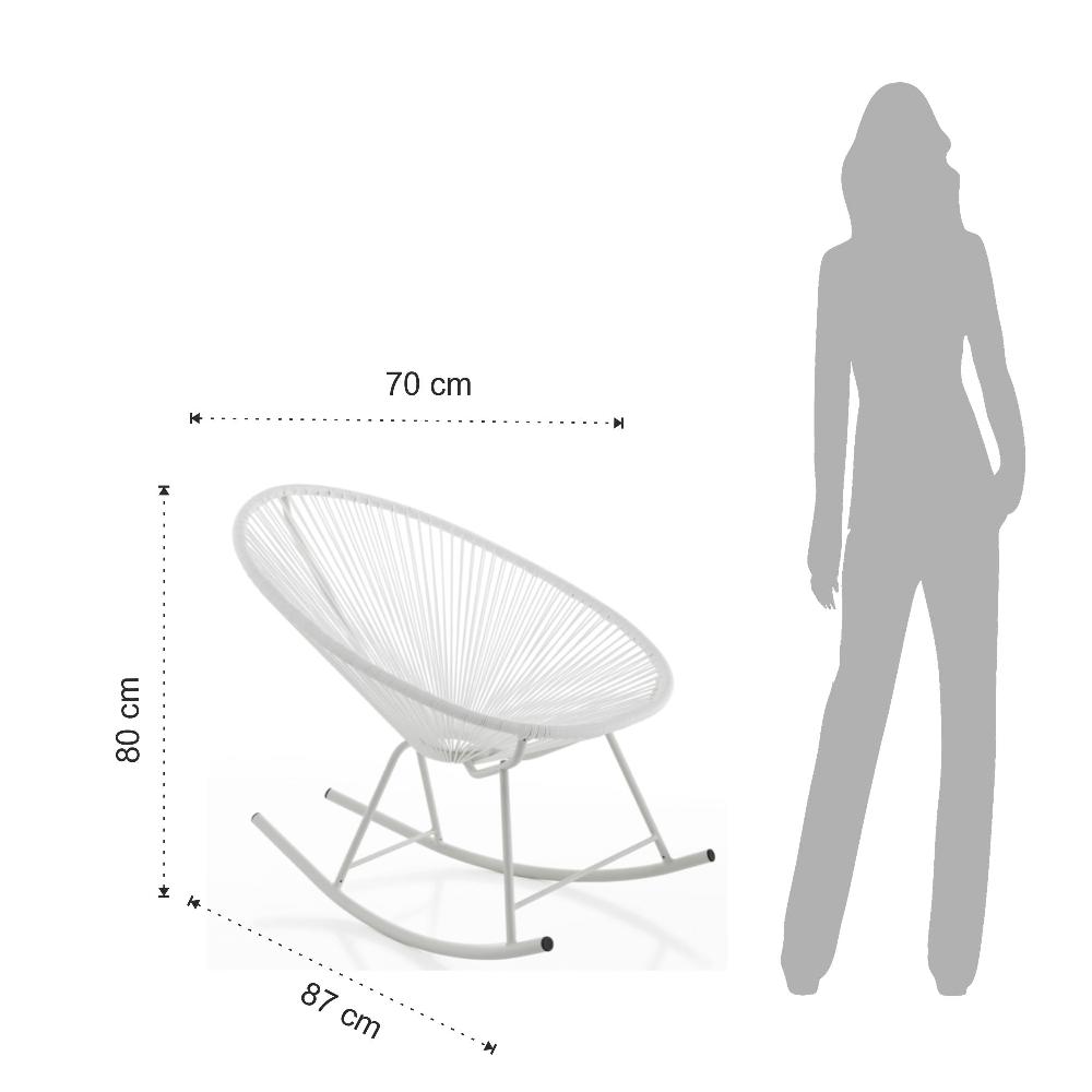 Tomasucci Poltrona A Dondolo Da Interno / Esterno NUMANA WHITE