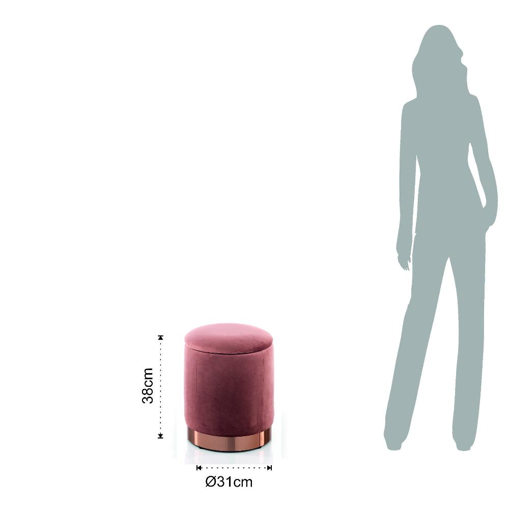 Tomasucci Pouf Imbottito Contenitore DIDO POWDER PINK