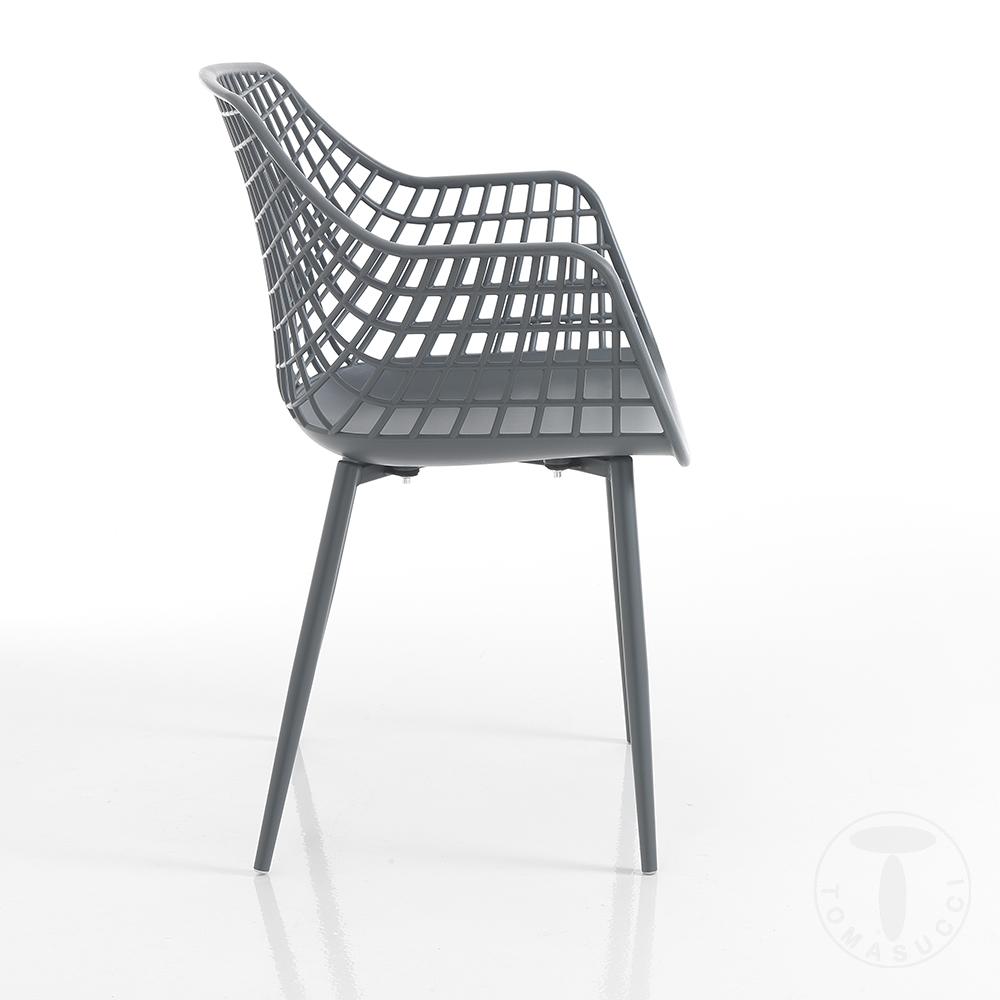 Tomasucci Sedia Da Interno / Esterno NAIROBI GREY PLUS