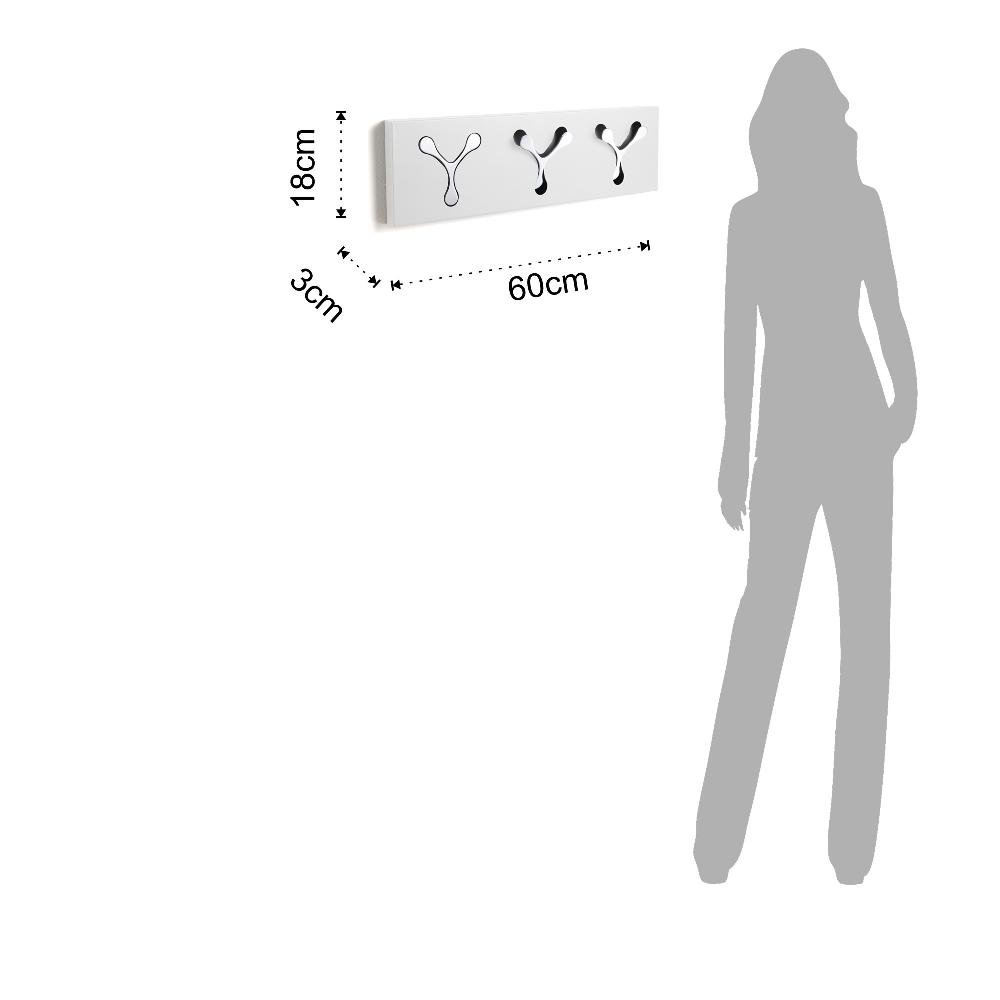 Tomasucci Appendiabiti Da Parete NEW BIN 3 WHITE