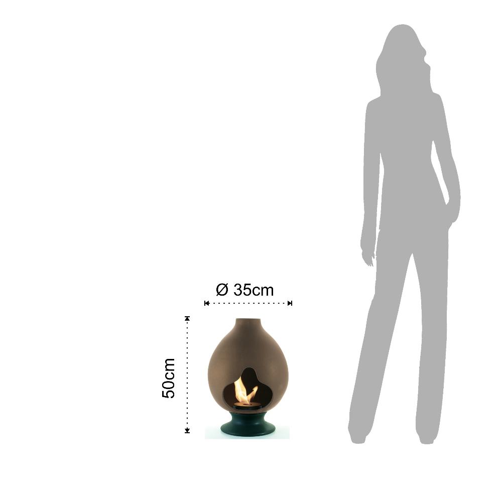 Tomasucci Caminetto A Bioetanolo ARABESCO BRONZO