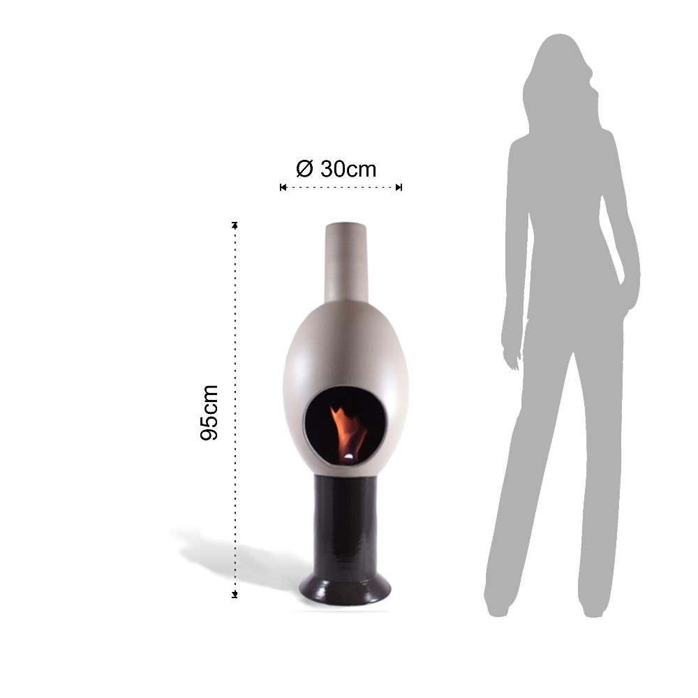 Tomasucci Caminetto A Bioetanolo UOVO GREY