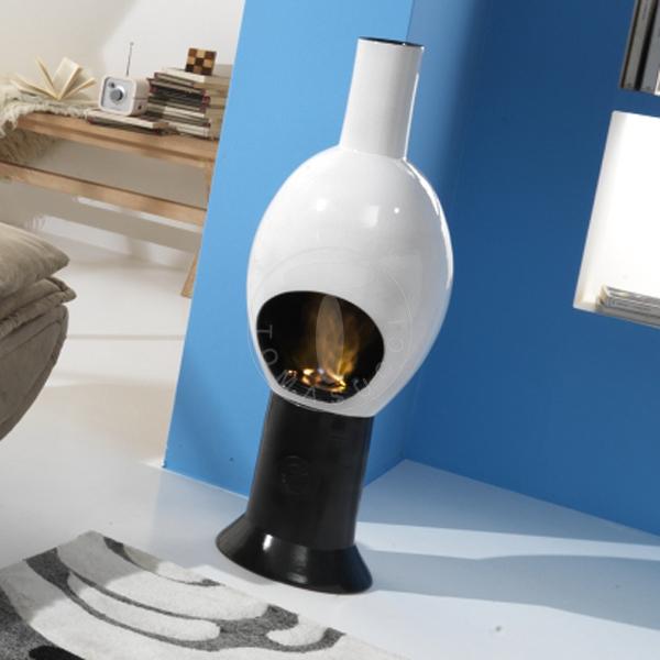Tomasucci Caminetto A Bioetanolo UOVO WHITE
