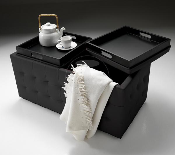 Tomasucci Doppio Pouf DIZZY BLACK